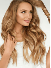 Caramel blonde remy tape hair extensions