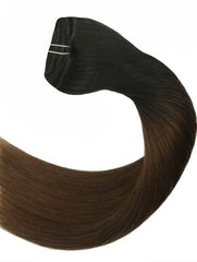 #1B/4/6 NATURAL BLACK & BROWN BALAYAGE CLIP IN HAIR EXTENSIONS
