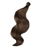 #1R - NATURAL DARK BROWN BROWN - 100% HUMAN HAIR WRAP PONYTAIL HAIR EXTENSION