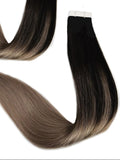 #1/10/18 "CIARRA" BLACK HIGHLIGHT BALAYAGE TAPE HAIR EXTENSIONS