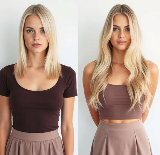 #22/613 "PRINCESS" MEDIUM BLONDE HIGHLIGHT TAPE HAIR EXTENSIONS