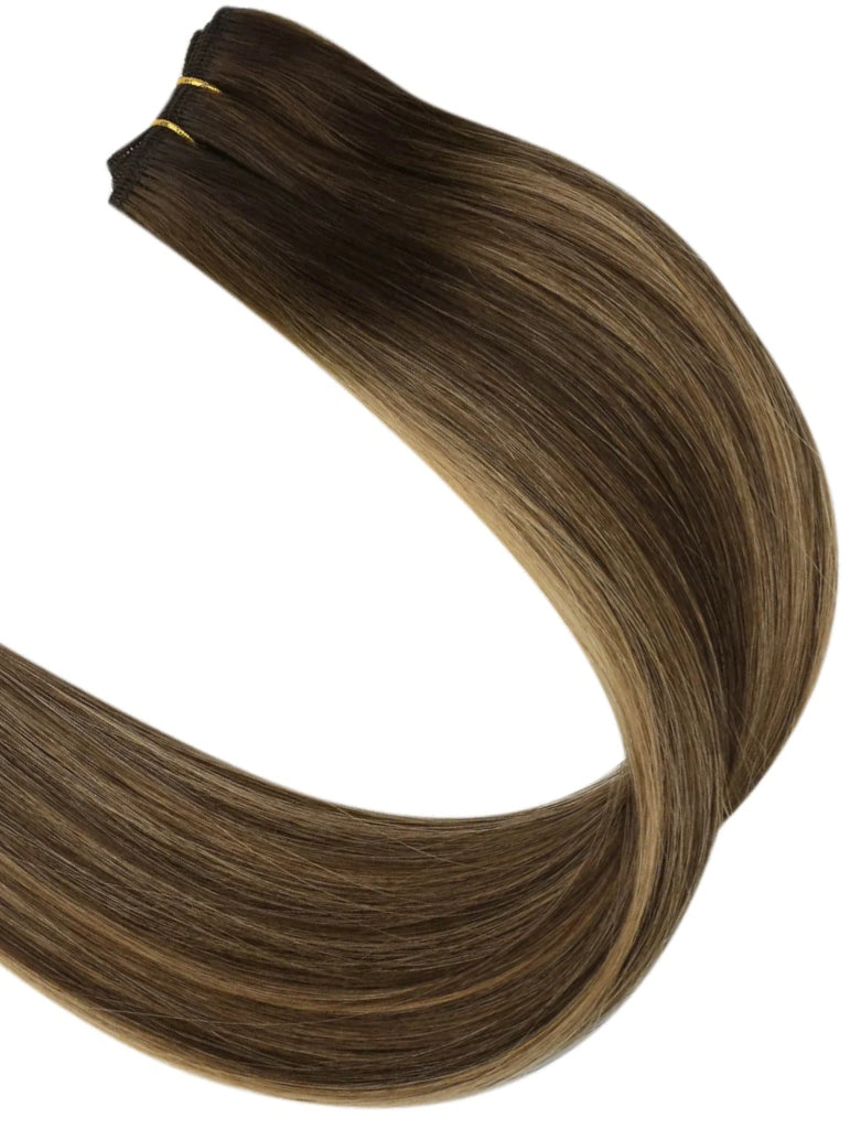 ASH BLONDE AND ASH BROWN ROOT STRETCH HAIR EXTENSIONS