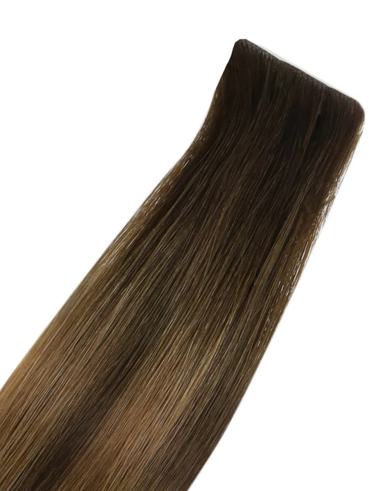 #2/2/6 Brown Caramel Balayayage Invisible Tape Hair Extensions
