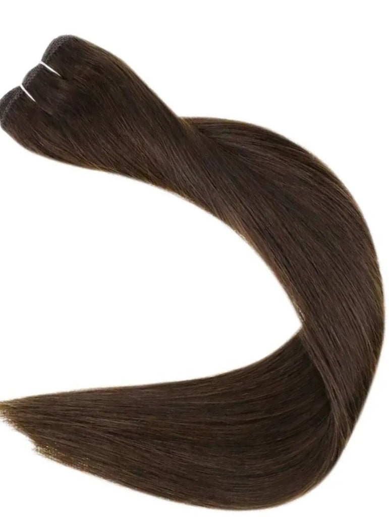 #2 CHOCOLATE BROWN REMY WEFT HAIR EXTENSIONS EXTRA THICK 110g