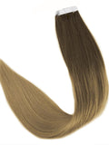 #4/16/4 "SIERRA" BROWN TO CARAMEL BALAYAGE TAPE HAIR EXTENSIONS