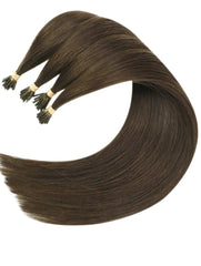 #4 WARM COCOA BROWN MICRO BEAD HAIR EXTENSIONS
