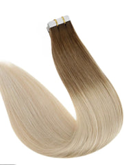 #4/8/60 "GLOW" ASH BROWN TO BLONDE BALAYAGE TAPE HAIR EXTENSIONS