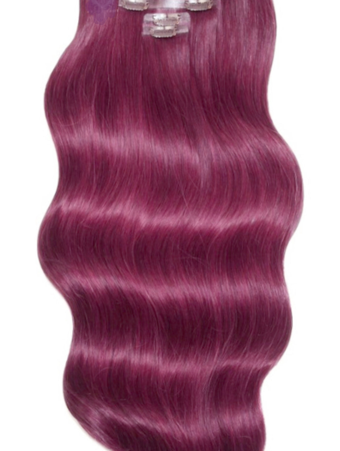 #99bb bright burgundy extra thick clip in hair extensions 
