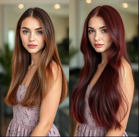 #99j DEEP BURGUNDY RED WINE RED TAPE HAIR EXTENSIONS