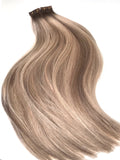 Tropic sands blonde balayage root stretch hair extensions 