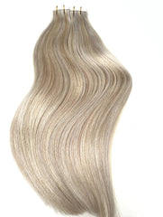 #18h/60 "HOLLYWOOD" ASH & PLATINUM BLONDE HIGHLIGHTS TAPE HAIR EXTENSIONS