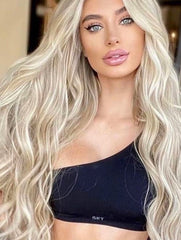 Highlight blonde Premium remy human hair extensions
