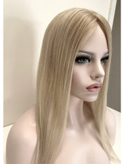 Cool Blonde Root Smudge Highlight - Volume Hair Topper - 18" -1.8x6 Base