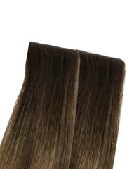#2/2/6 Brown Caramel Balayayage Invisible Tape Hair Extensions