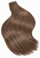 #8  LIGHT CHESTNUT BROWN REMY TAPE HAIR EXTENSIONS