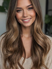 #8  LIGHT CHESTNUT BROWN REMY TAPE HAIR EXTENSIONS