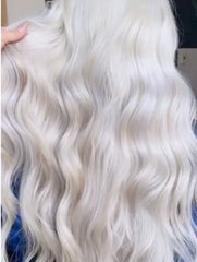 #CREAM BLONDE WEFT HAIR EXTENSIONS EXTRA THICK 110g