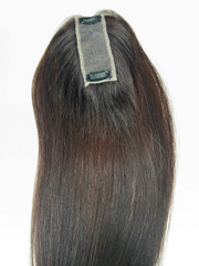 Brown Highlight Human Hair Topper