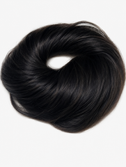 thick human hair bun extension messy bun natural black