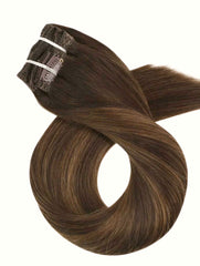 #1B/6 MIDNIGHT BROWN BALAYAGE CLIP IN HAIR EXTENSIONS