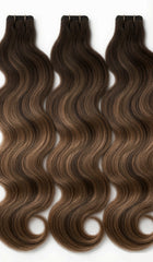 NATURAL BLACK HIGHLIGHT WAVY TAPE HAIR EXTENSIONS