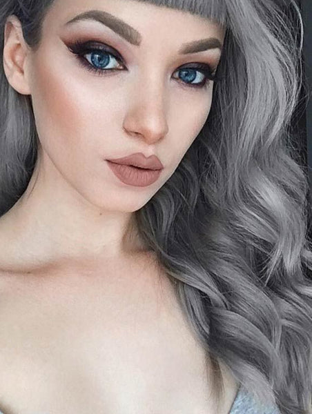 #GREY CLIP IN HAIR EXTENSIONS EXTRA THICK 150 GRAMS