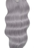 GREY EXTRA THICK CLIP IN HAIR EXTENSIONS 