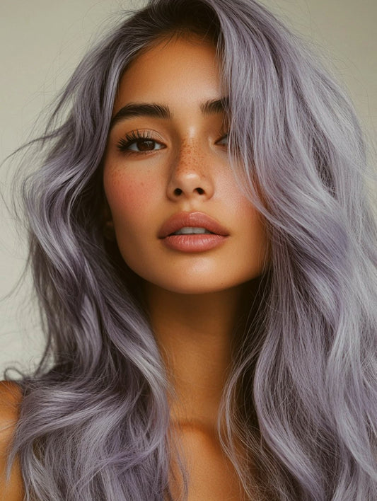 Grey balayage root stretch hair extensions