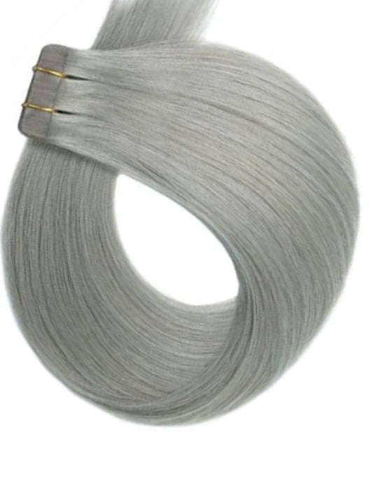 silver premium remy tape hair extensions