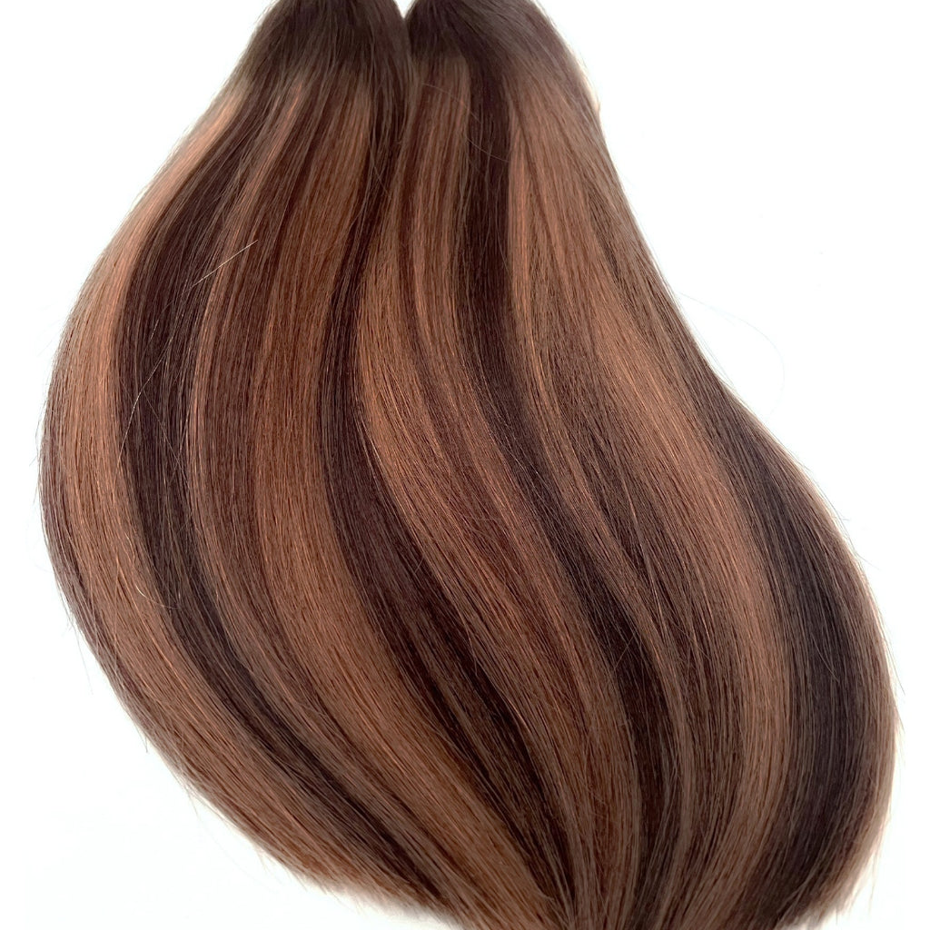 Root Stretch Extensions #30/2 - SIENNA SUNSET ROOT STRETCH BALAYAGE TAPE HAIR EXTENSIONS – Pure ...
