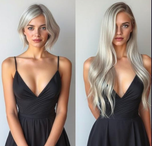 Silver Blonde Remy 
Tape hair extensions