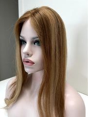 Strawberry Blonde Root Smudge Highlight - Human Hair Topper 1.8x6