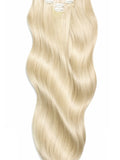 Vanilla blonde super thick clip in hair extensions