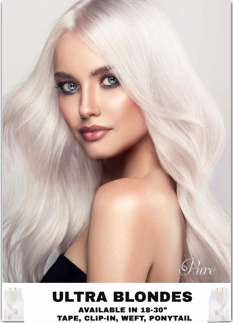 icy blonde hair extensions white blonde hair extension in all methods including invisible tape hair extensions Australia 