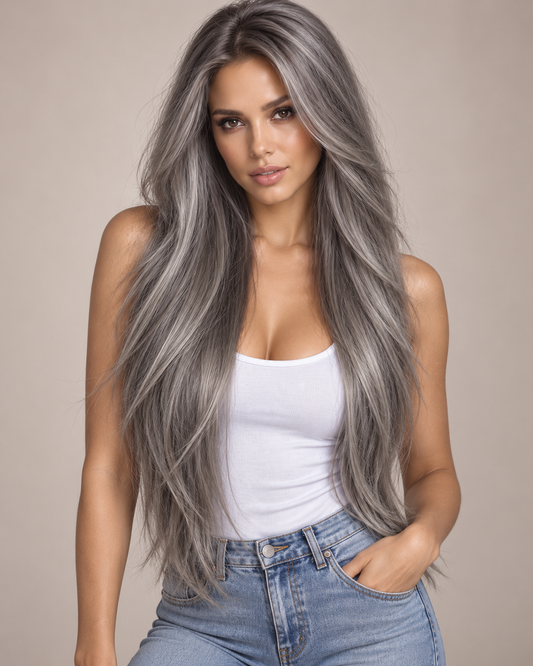 ULTRA ASH BLONDE HIGHLIGHTED TAPE HAIR EXTENSIONS