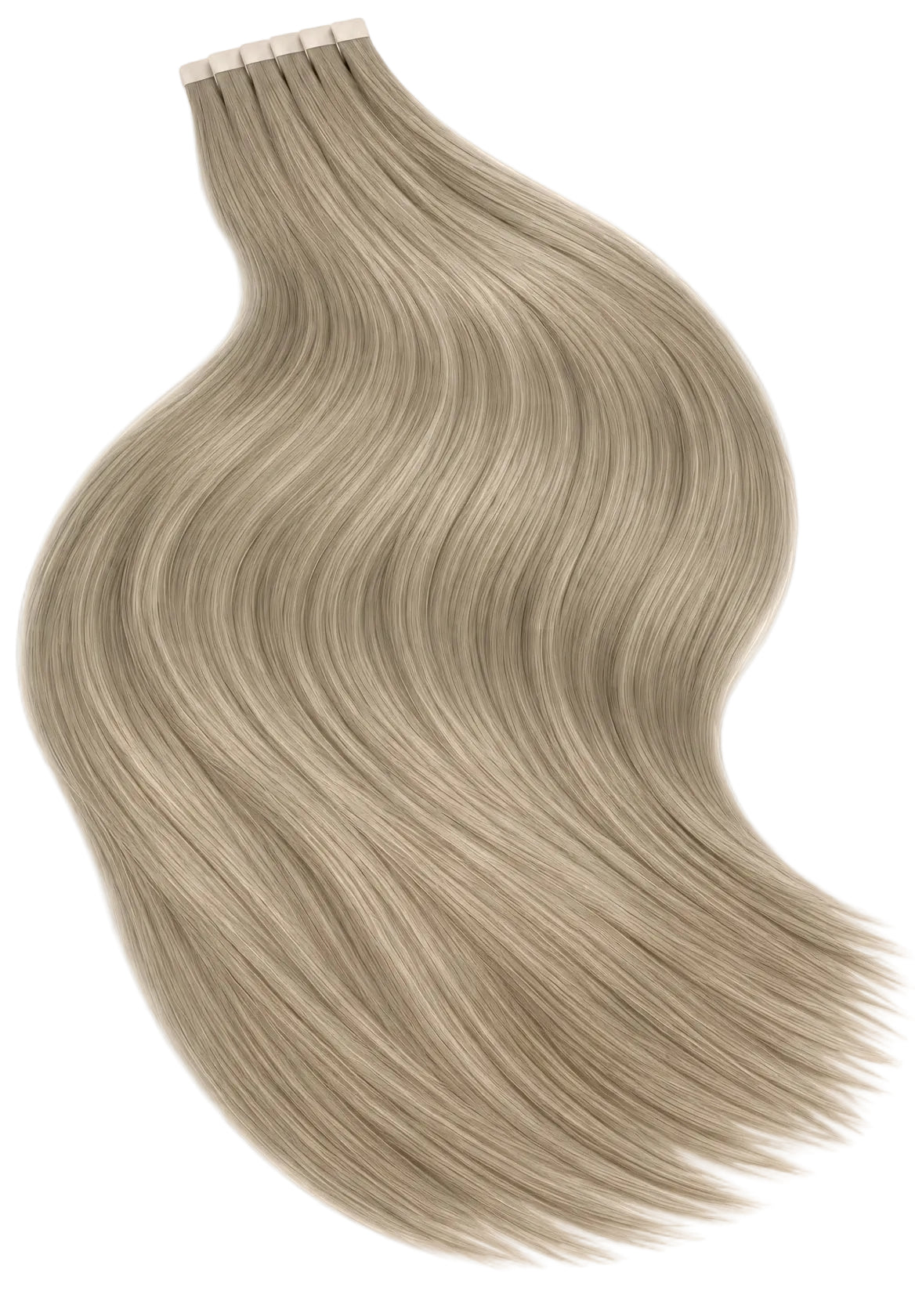 #18/10 "SMOKY BLONDE" DARK ASH BLONDE HIHGHLIGHTS TAPE HAIR EXTENSIONS