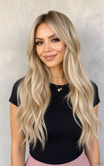 RUSSIAN DARK BLONDE ROOT STRETCH TAPE HAIR EXTENSIONS