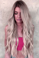 #2/60/613 CHAMPAGNE BROWN ROOT TO BLONDE TAPE HAIR EXTENSIONS.