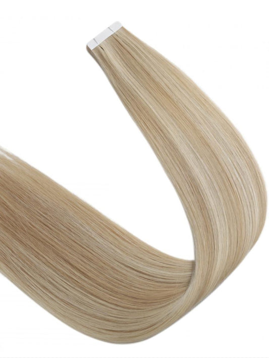 #16p/613 "TROPIC BLONDE" HIGHLIGHTED TAPE HAIR EXTENSIONS