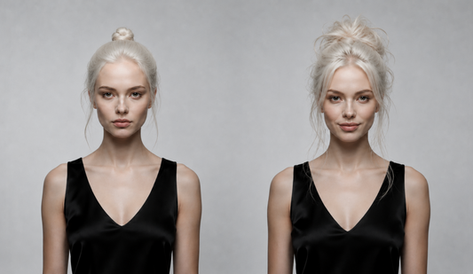 Platinum Blonde Booster Volume Bun - 100% real human remy hair scrunchy bun