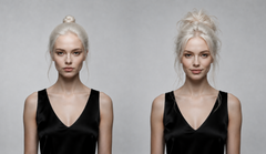 Platinum Blonde Booster Volume Bun - 100% real human remy hair scrunchy bun