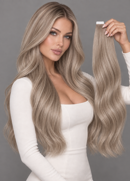 cool bonde beige blonde tape hair extensions