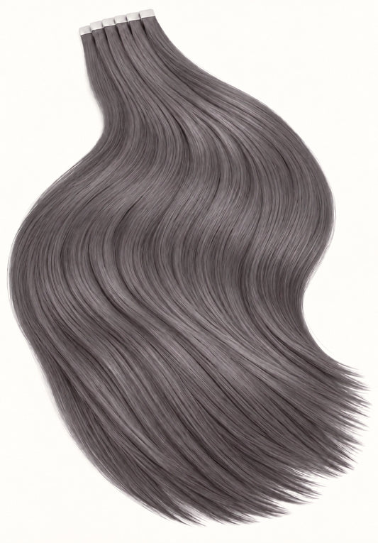#GUNMETAL GREY TAPE HAIR EXTENSIONS