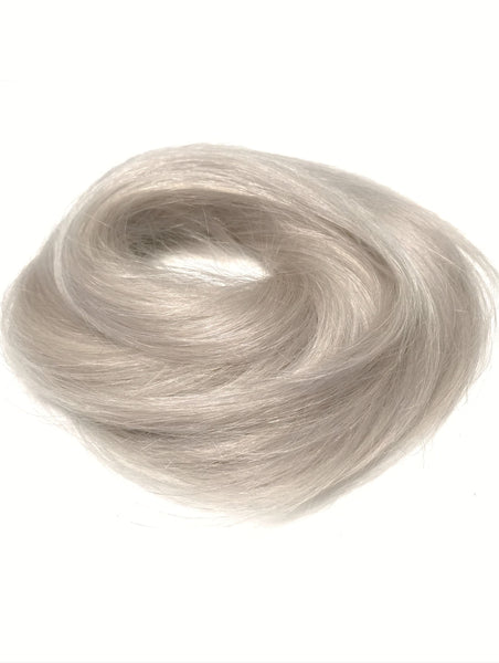 ash blonde messy bun hair bun 100% human hair scrunchie