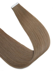 #17 SMOKY LIGHT BROWN TAPE HAIR EXTENSIONS