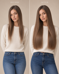 #8  LIGHT CHESTNUT BROWN REMY TAPE HAIR EXTENSIONS