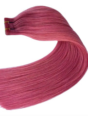 MAUVE PASTEL PINK TAPE HAIR EXTENSIONS