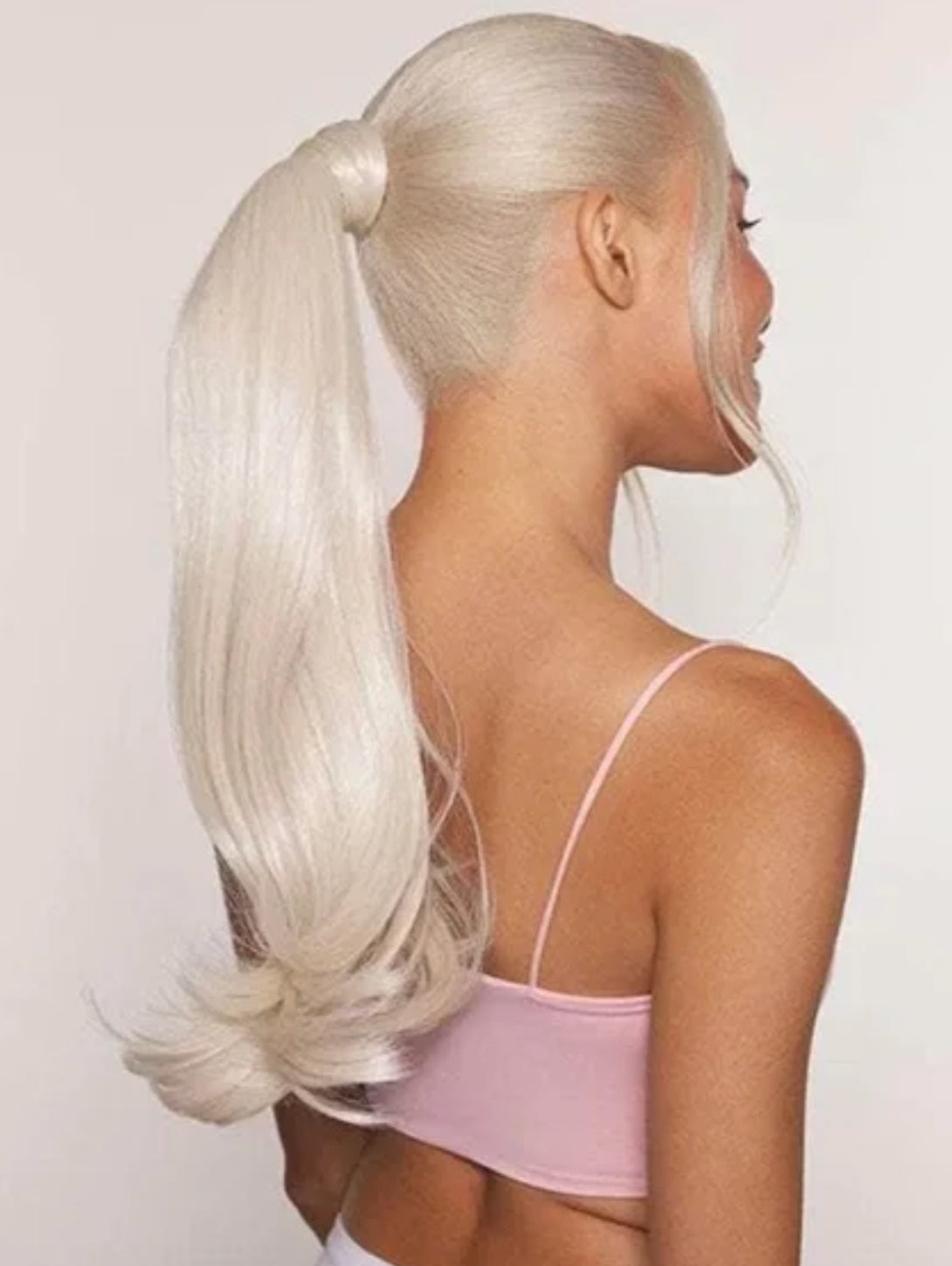 white blonde ponytail hair extensions 
