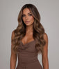 RUSSIAN #2b/3 WARM BRUNETTE HIGHLIGHT WAVY TAPE HAIR EXTENSIONS