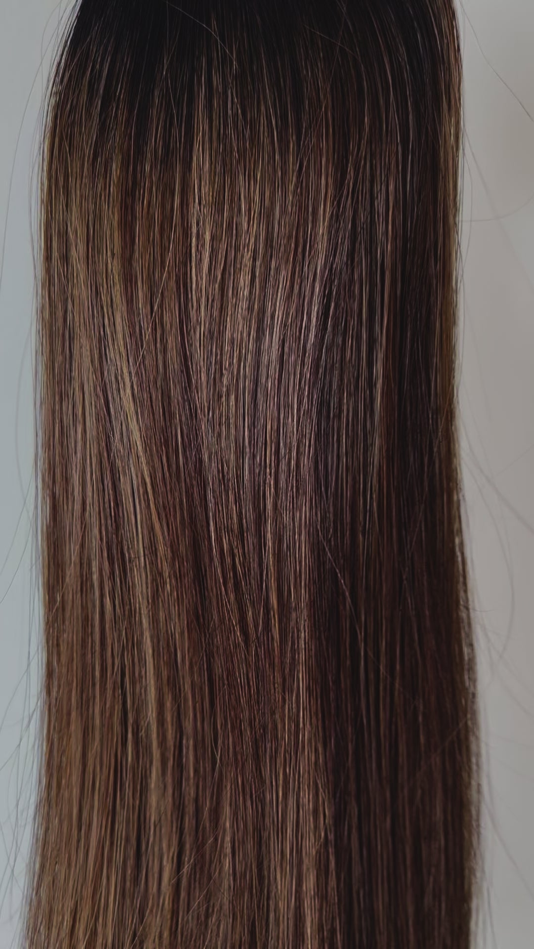 #4/8 "SUGAR & SPICE" BROWN & CARAMEL FOILED TAPE HAIR EXTENSIONS